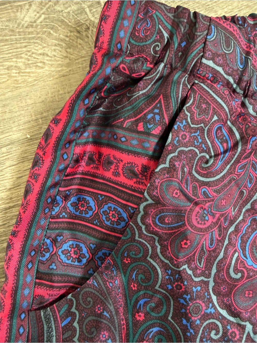 Carlisle Silk Paisley Pants - Picture 5 of 8